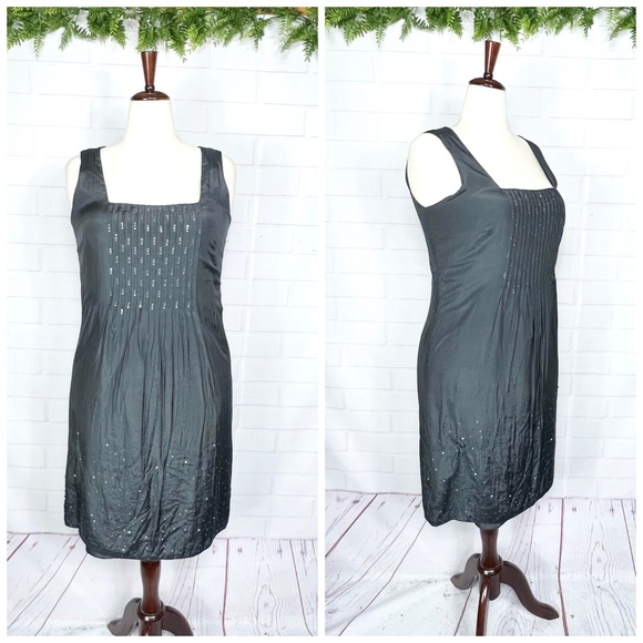 👗|•COLDWATER CREEK•| Square Neck Sequin Tank Dress Size 14 - Picture 1 of 11